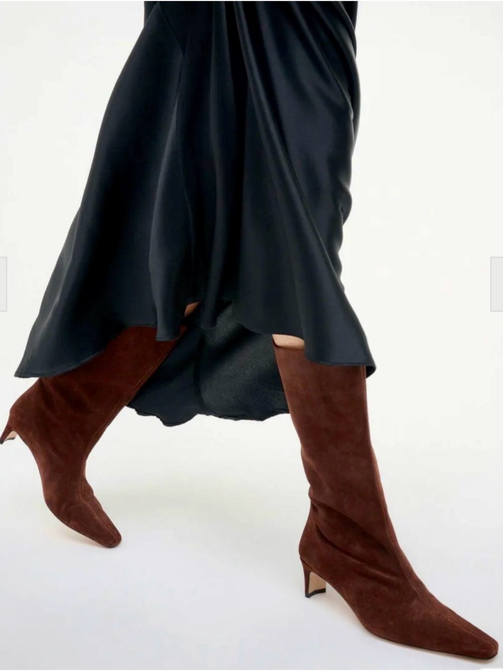 STAUD Brown Suede Heeled Boots